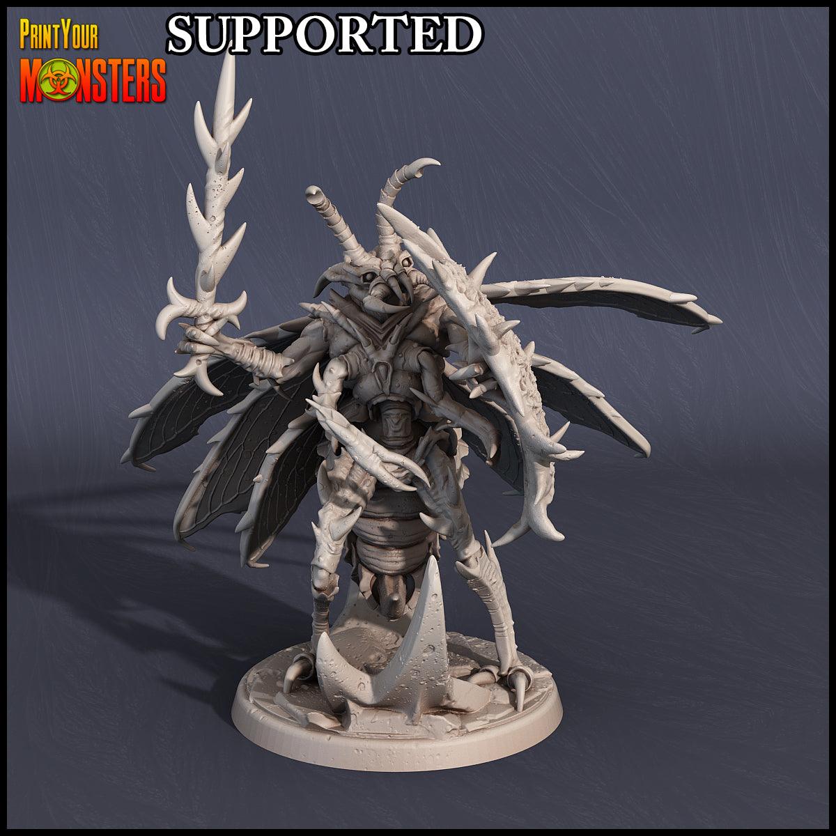 3D Printed Print Your Monsters Wasp Warrior Set The Infernal Hive 28mm - 32mm D&D Wargaming - 3D Printing Boss 