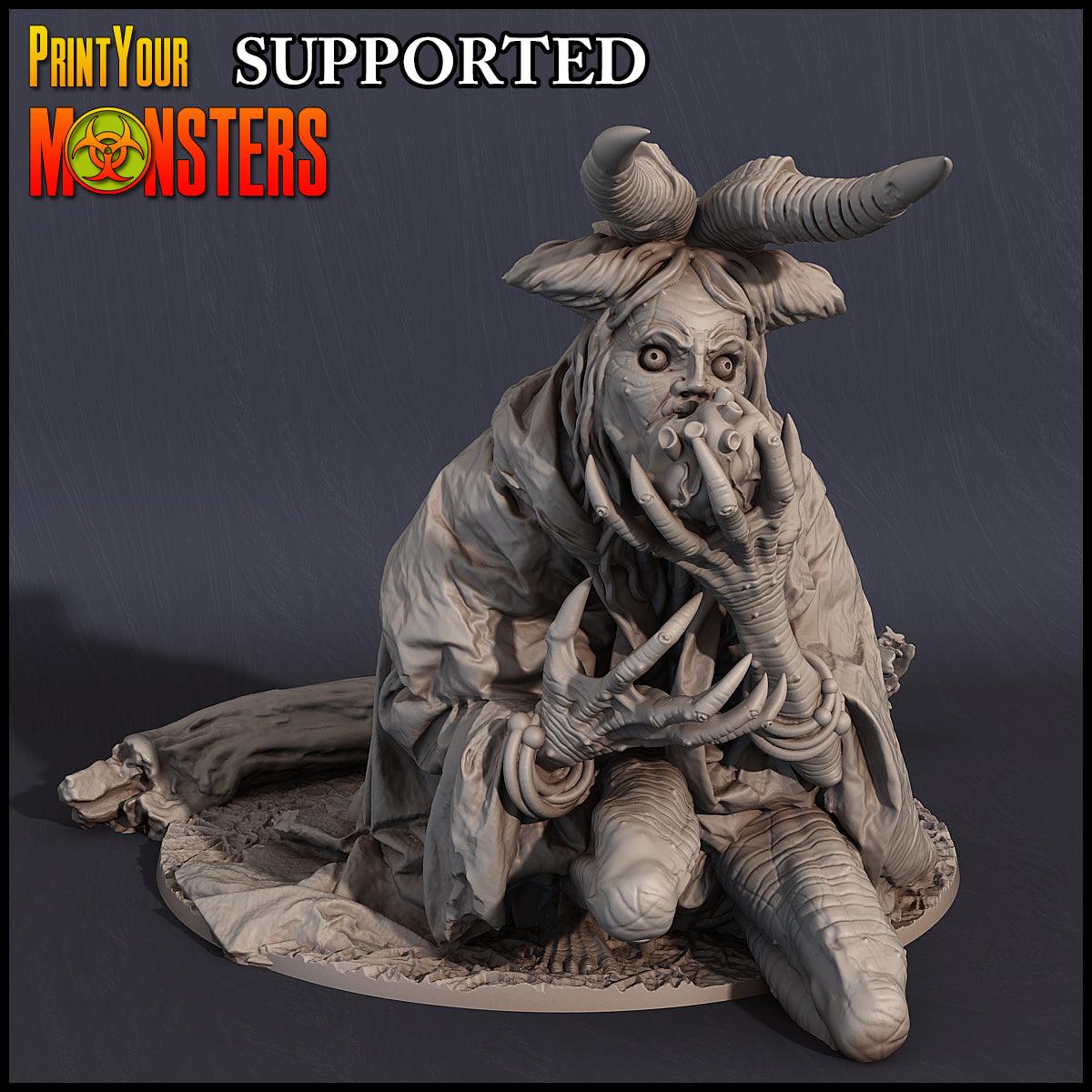 3D Printed Print Your Monsters Witches Pack Full Set 28mm - 32mm D&D Wargaming - 3D Printing Boss 