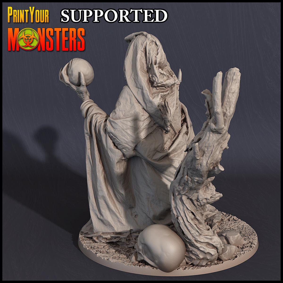 3D Printed Print Your Monsters Witches Pack Set 28mm - 32mm D&D Wargaming - 3D Printing Boss 