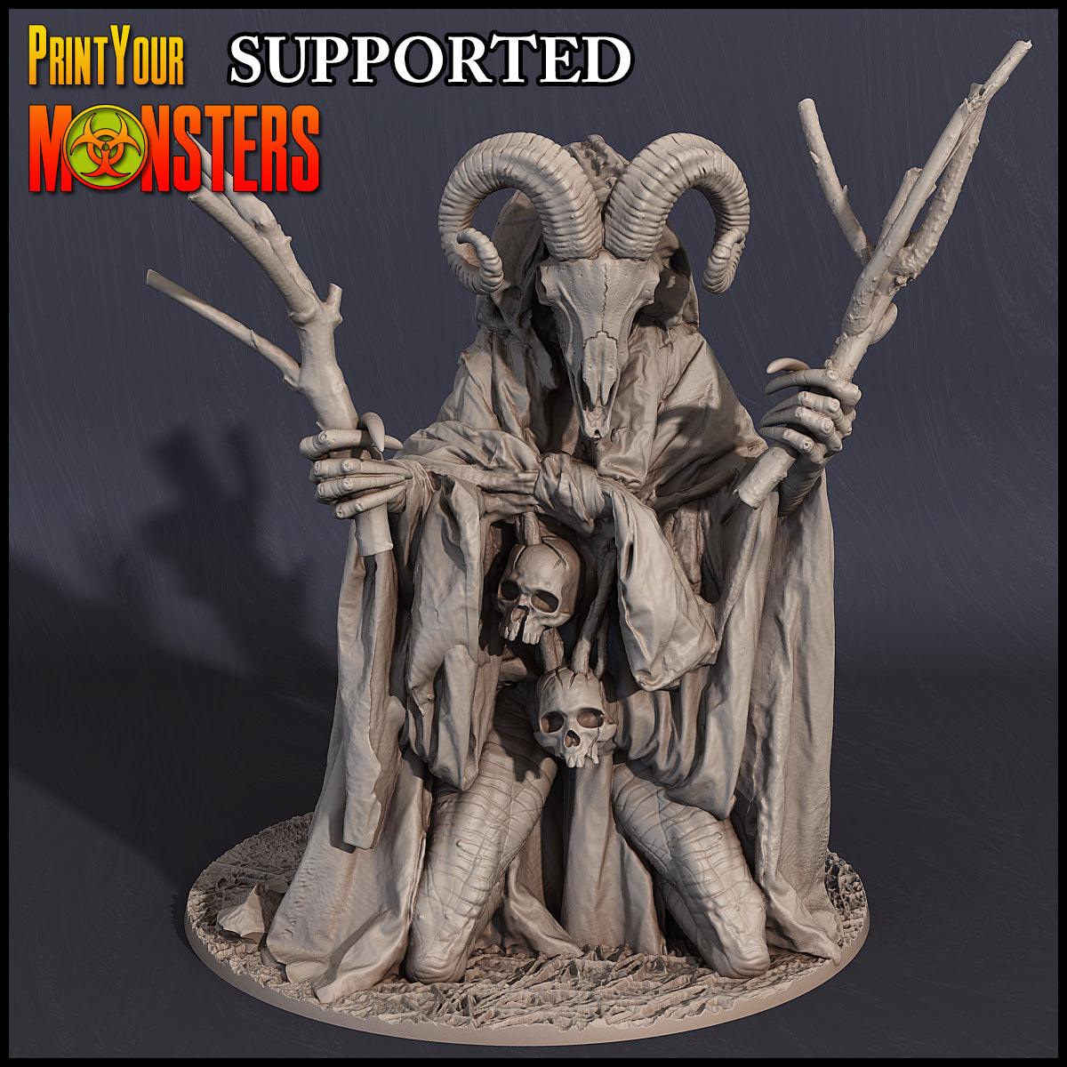 3D Printed Print Your Monsters Witches Pack Set 28mm - 32mm D&D Wargaming - 3D Printing Boss 