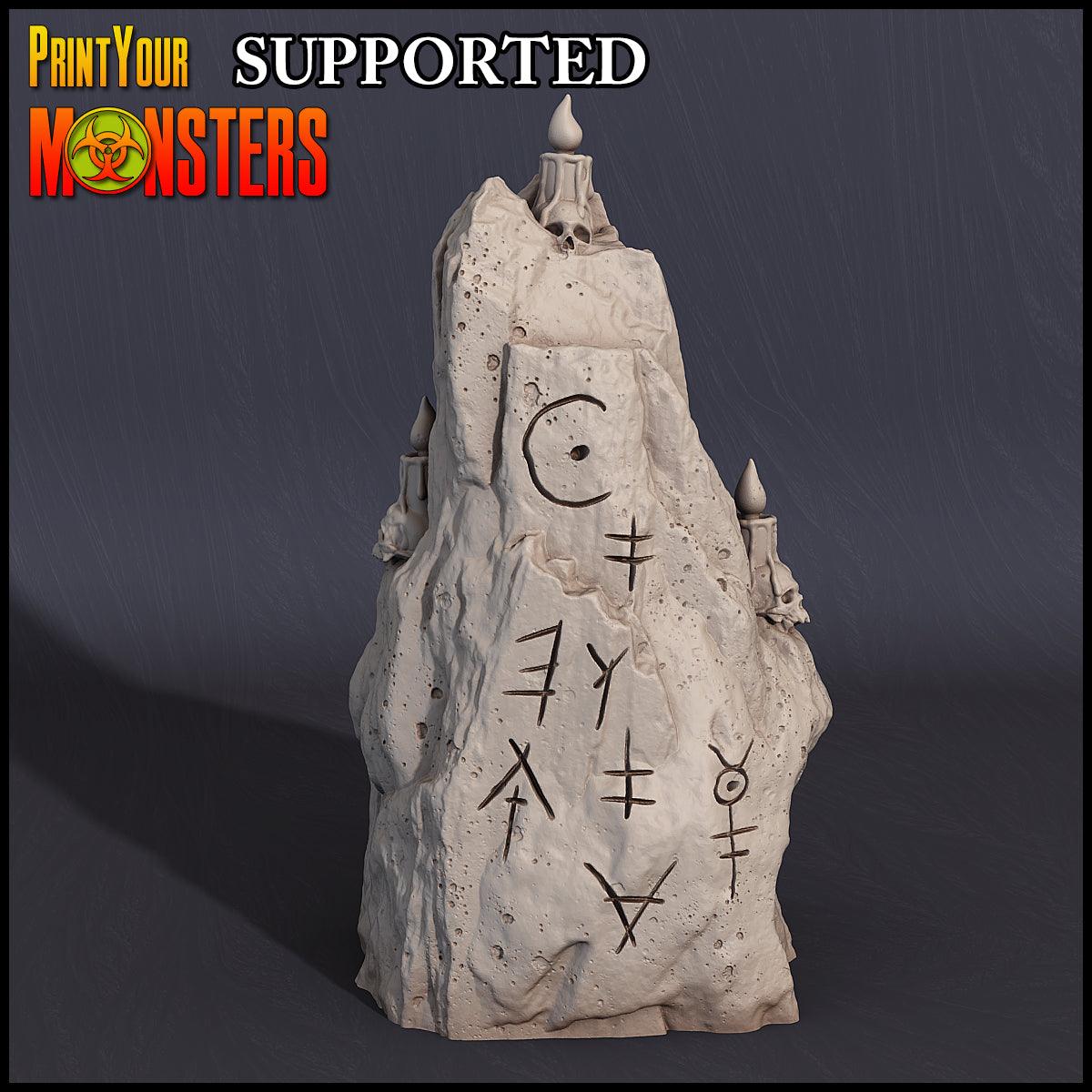 3D Printed Print Your Monsters Witches Sacrifice Stones Set Witches Pack 28mm - 32mm D&D Wargaming - 3D Printing Boss 
