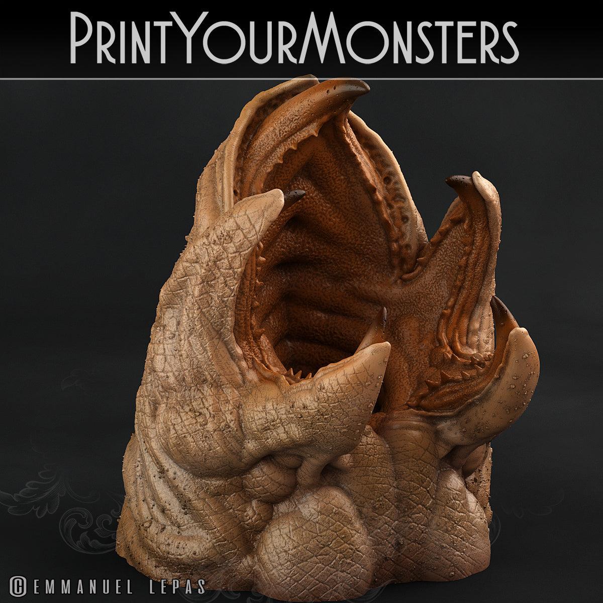 3D Printed Print Your Monsters Worms Subterranean Terrors 28mm - 32mm D&D Wargaming - 3D Printing Boss 
