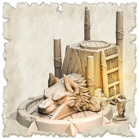 3D Printed SAWANT3D Wolf Landing Tower 28 32mm Ragnarok d&d - 3D Printing Boss 
