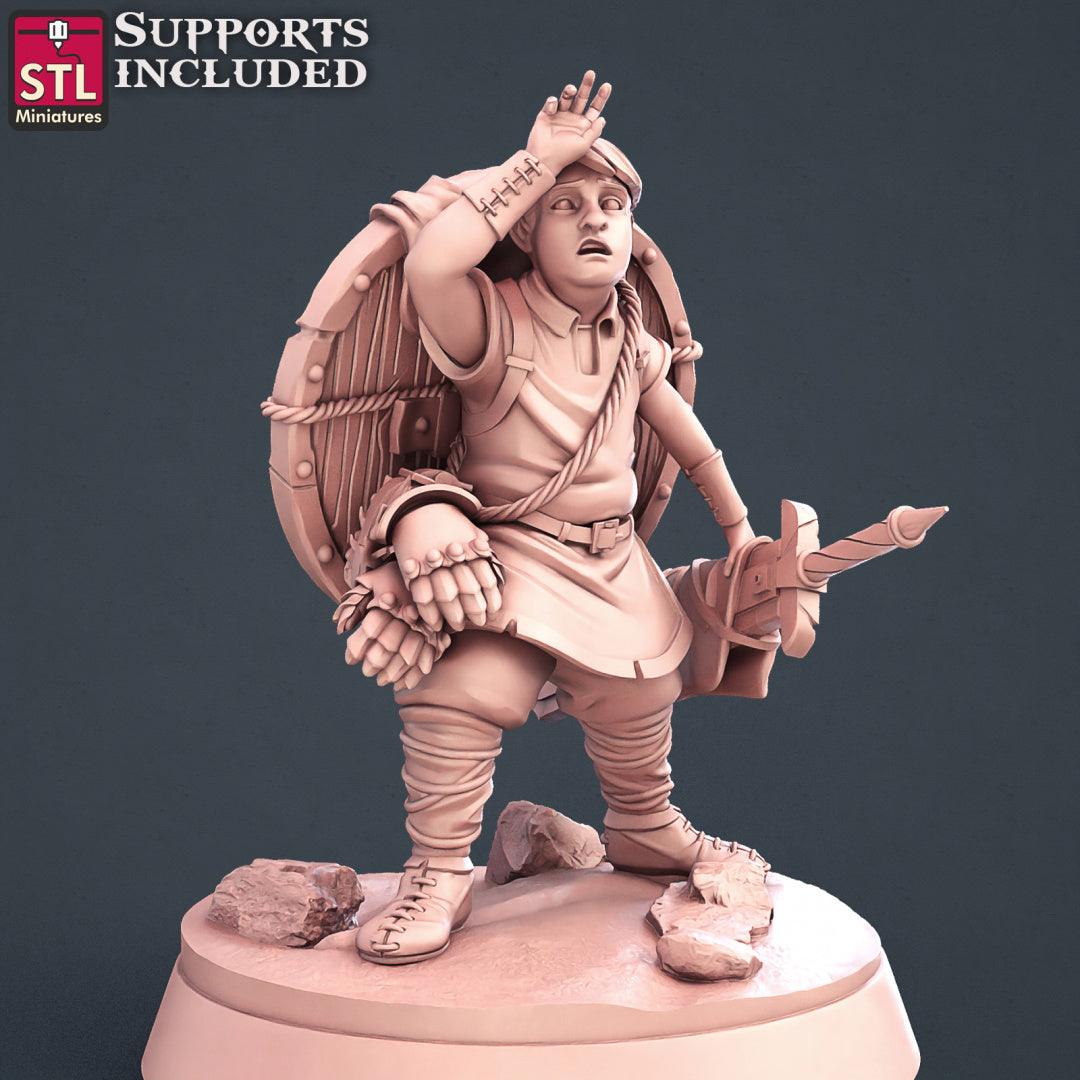 3D Printed STL Miniatures Apprentice Set  28mm - 32mm War Gaming D&D - 3D Printing Boss 