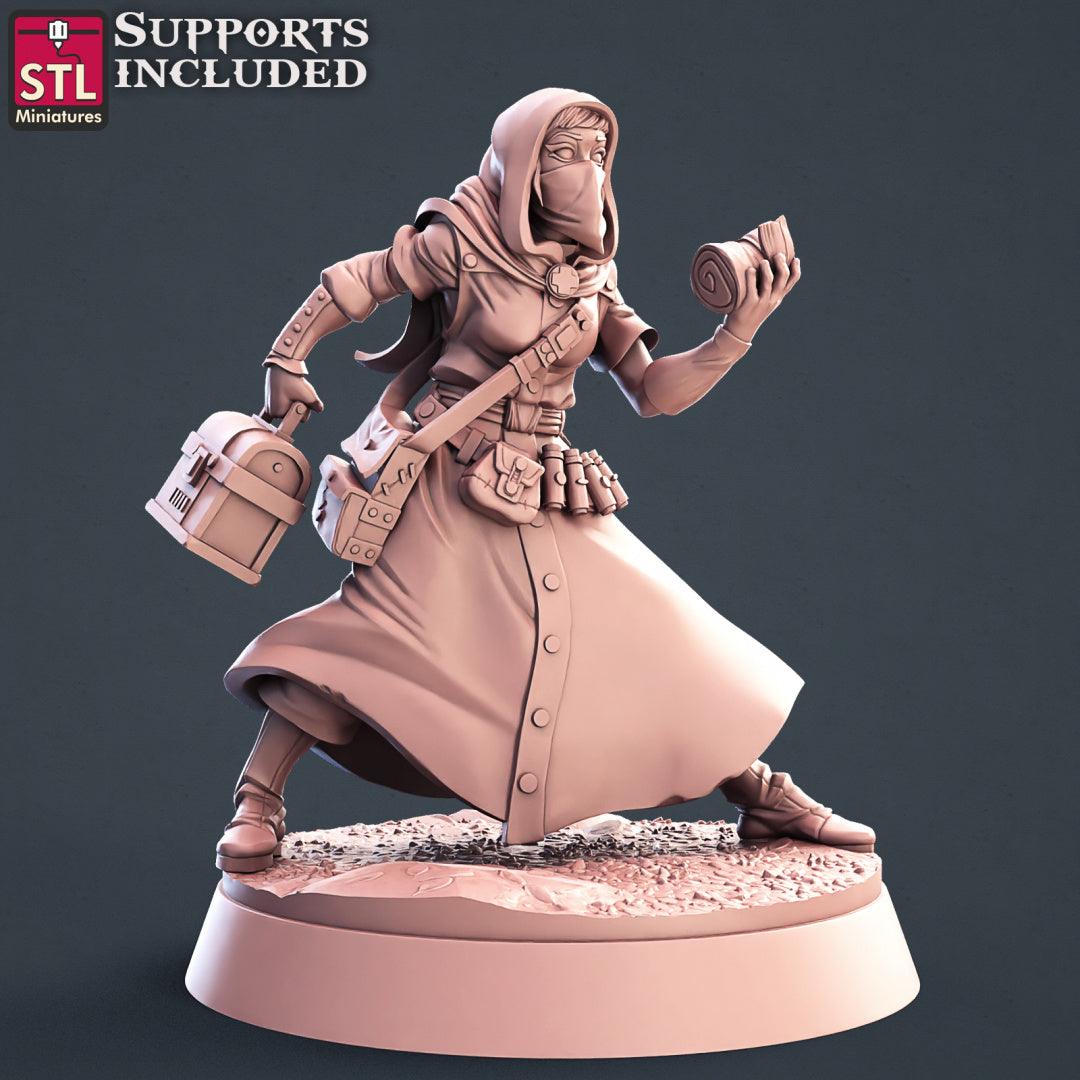3D Printed STL Miniatures Battlefield Medic Set 28mm - 32mm War Gaming D&D - 3D Printing Boss 