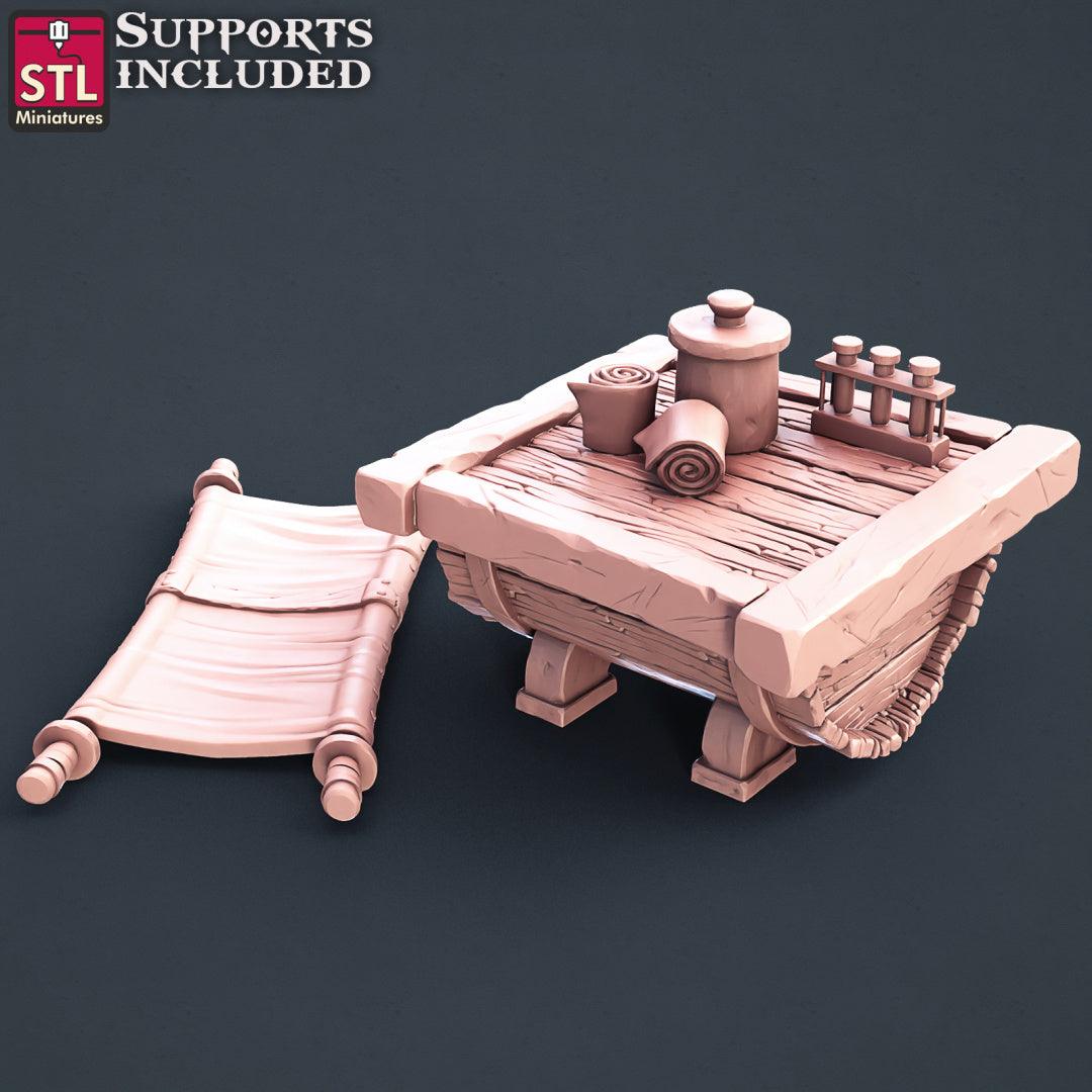 3D Printed STL Miniatures Battlefield Medic Set 28mm - 32mm War Gaming D&D - 3D Printing Boss 
