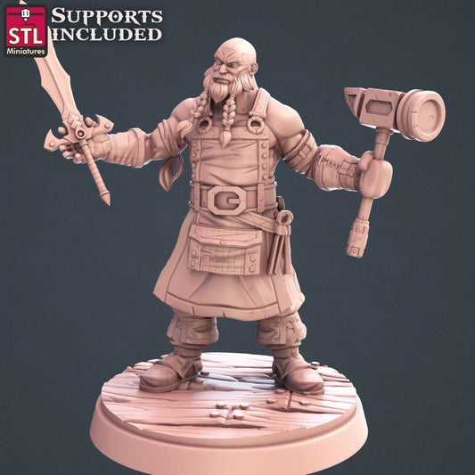 3D Printed STL Miniatures Blacksmith Weapon Store Set 28mm - 32mm War Gaming D&D - 3D Printing Boss 