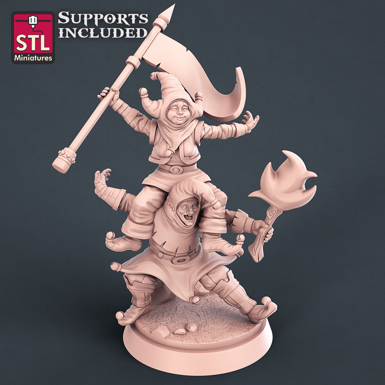 3D Printed STL Miniatures Carnival Set 28mm - 32mm War Gaming D&D - 3D Printing Boss 