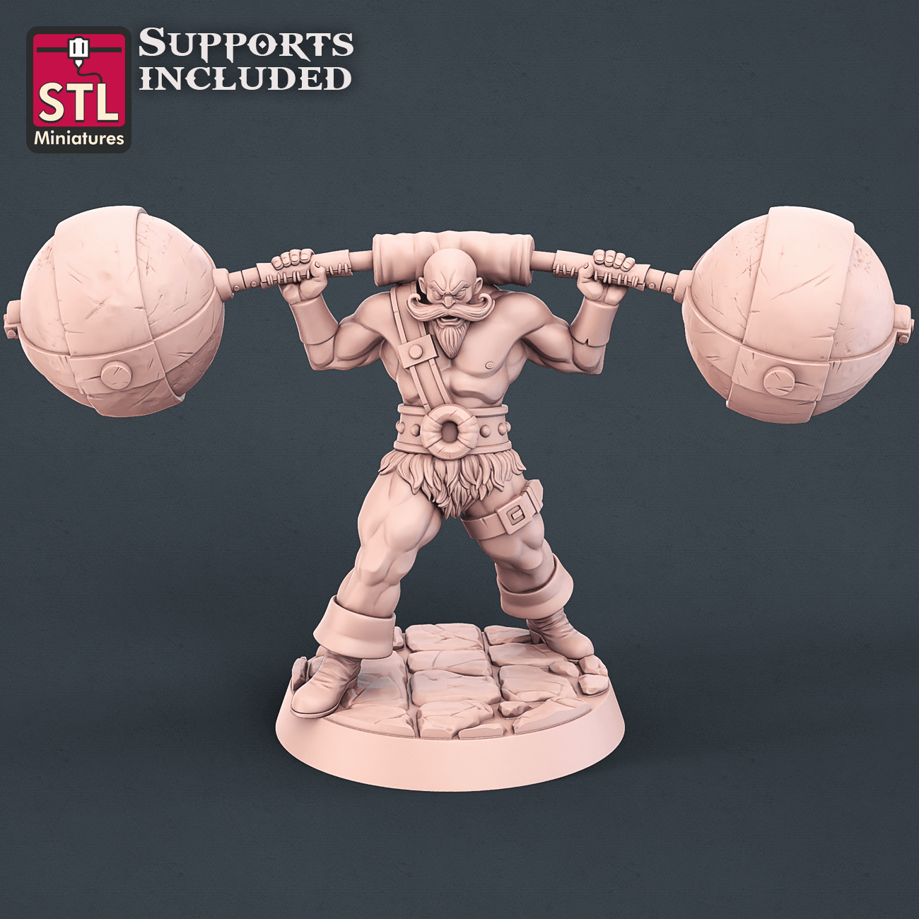 3D Printed STL Miniatures Carnival Set 28mm - 32mm War Gaming D&D - 3D Printing Boss 