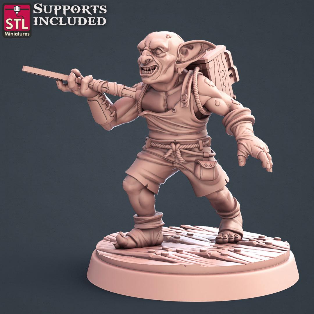 3D Printed STL Miniatures Carpenter Set 28mm - 32mm War Gaming D&D - 3D Printing Boss 