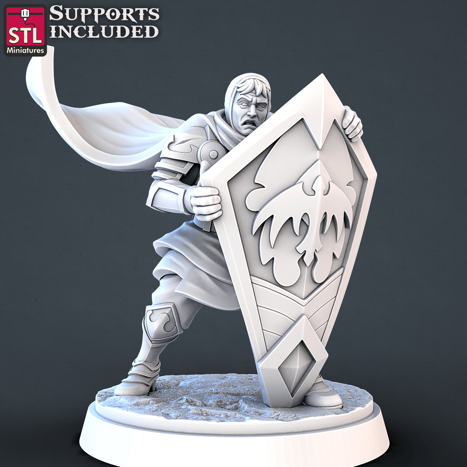 3D Printed STL Miniatures Cavallier DnD Tribute Set 28mm - 32mm War Gaming D&D - 3D Printing Boss 