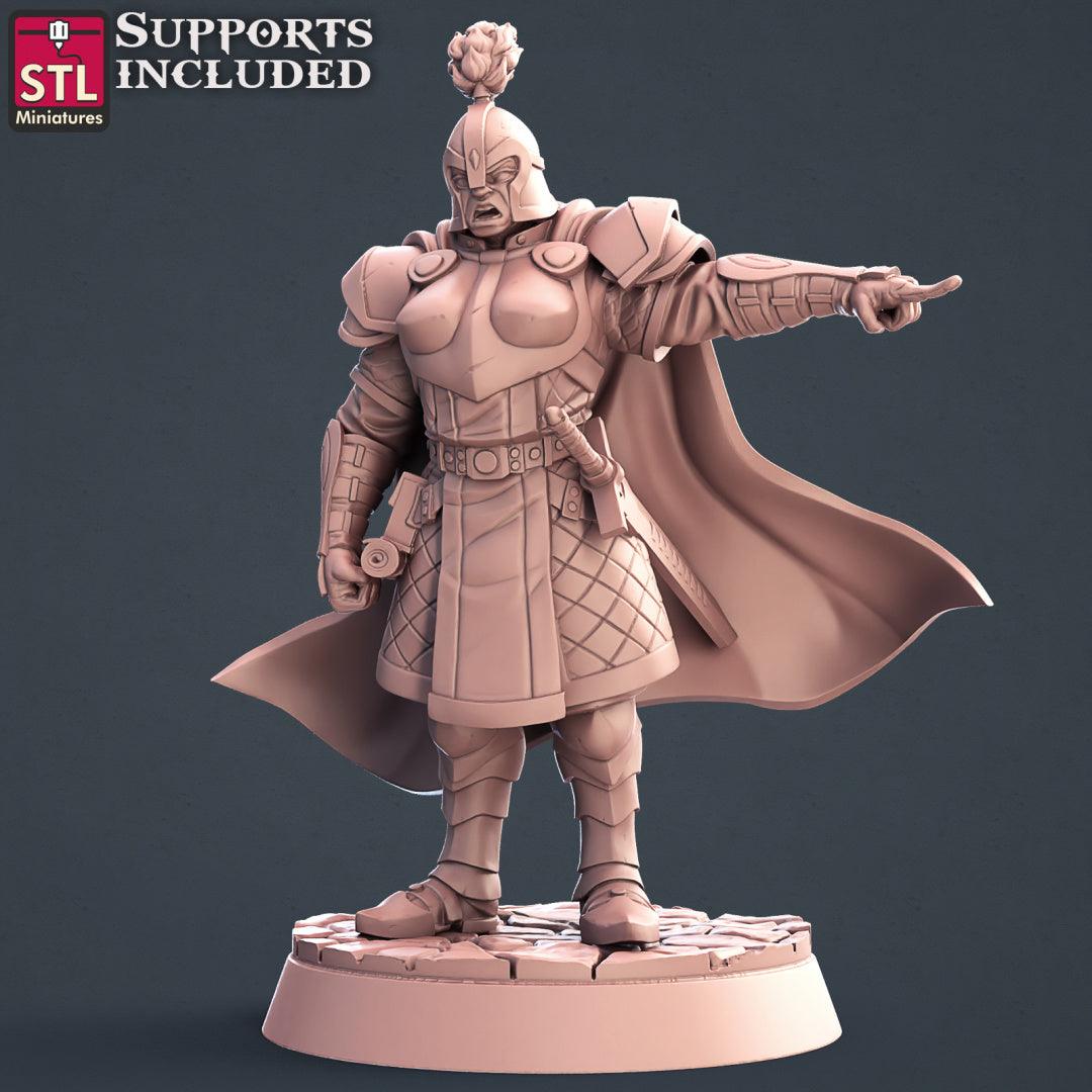3D Printed STL Miniatures City Guards Set Fantasy NPC 2 | 28 - 32mm War Gaming D&D - 3D Printing Boss 