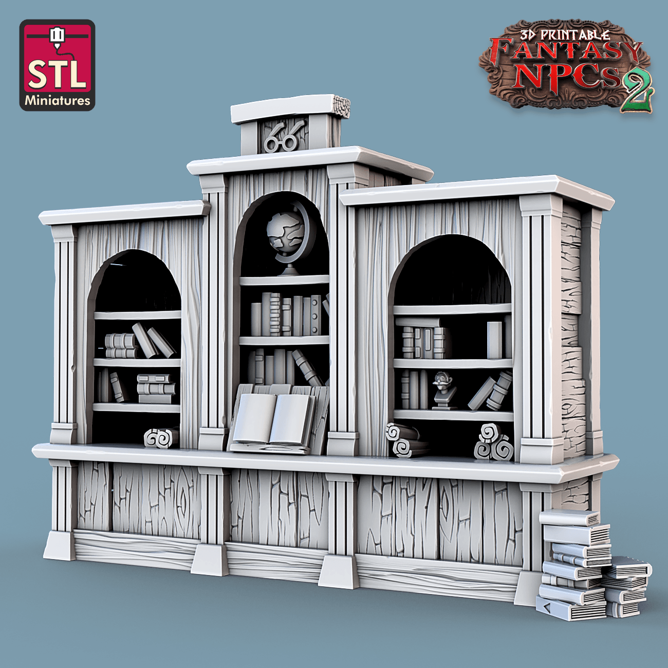 3D Printed STL Miniatures Classroom Set Fantasy NPC 2 | 28 - 32mm War Gaming D&D - 3D Printing Boss 