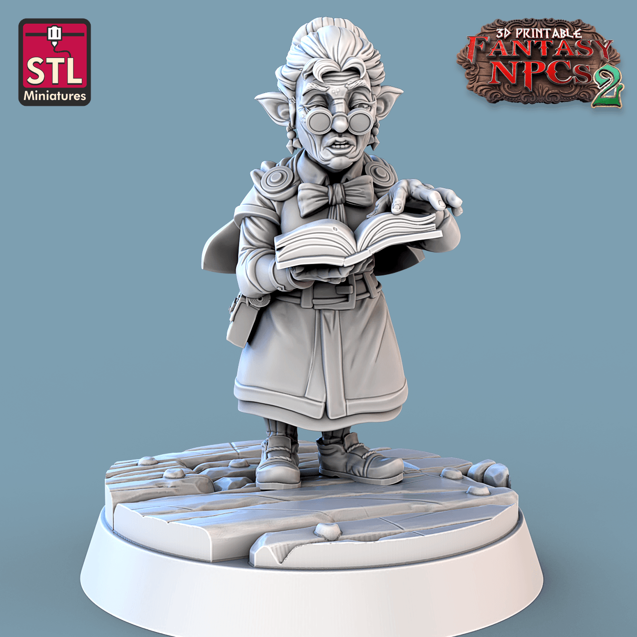 3D Printed STL Miniatures Classroom Set Fantasy NPC 2 | 28 - 32mm War Gaming D&D - 3D Printing Boss 