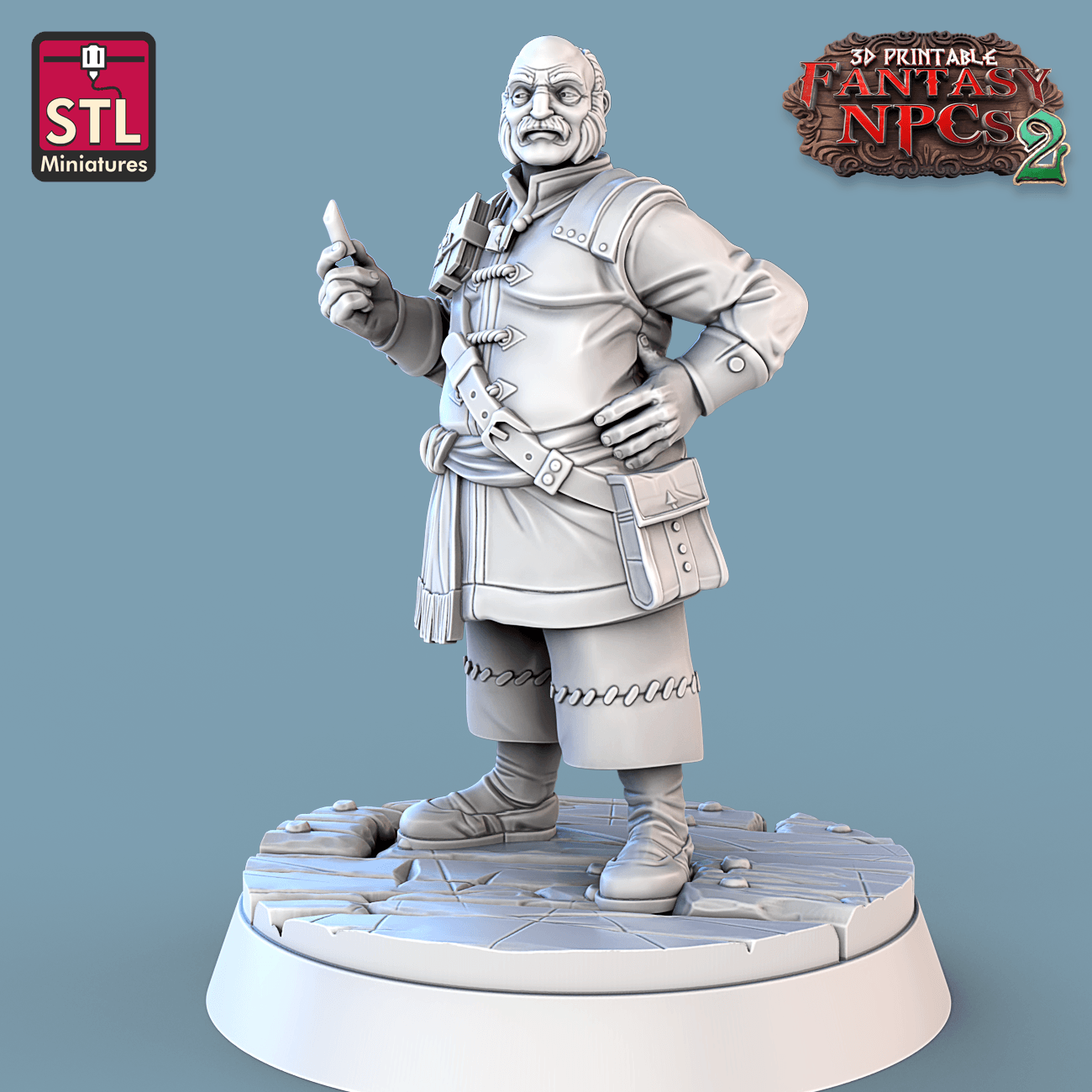 3D Printed STL Miniatures Classroom Set Fantasy NPC 2 | 28 - 32mm War Gaming D&D - 3D Printing Boss 