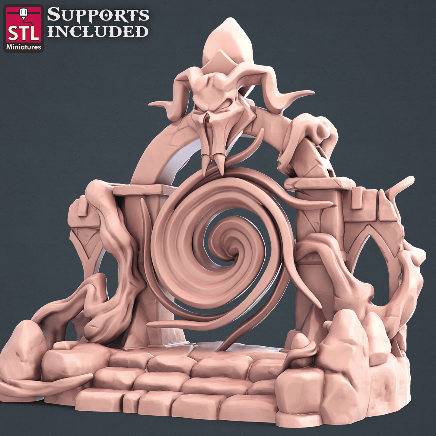 3D Printed STL Miniatures Darkwizard Set 28mm - 32mm War Gaming D&D - 3D Printing Boss 