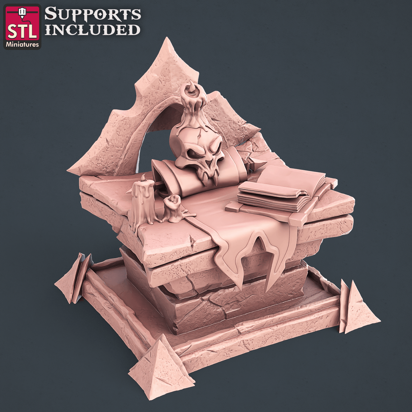 3D Printed STL Miniatures Darkwizard Set 28mm - 32mm War Gaming D&D - 3D Printing Boss 