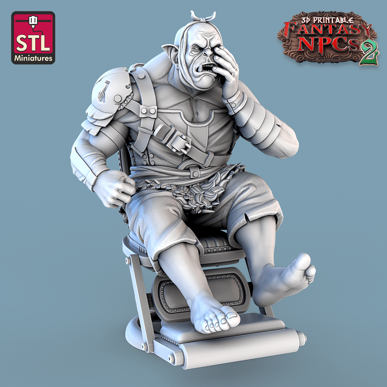 3D Printed STL Miniatures Dentist Set Fantasy NPC 2 | 28 - 32mm War Gaming D&D - 3D Printing Boss 