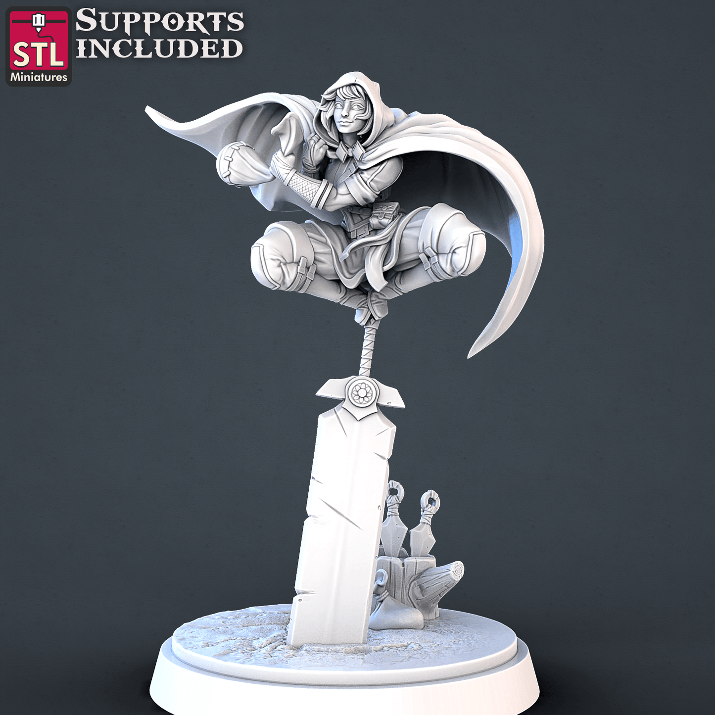 3D Printed STL Miniatures DnD Tribute Set 28mm - 32mm War Gaming D&D - 3D Printing Boss 