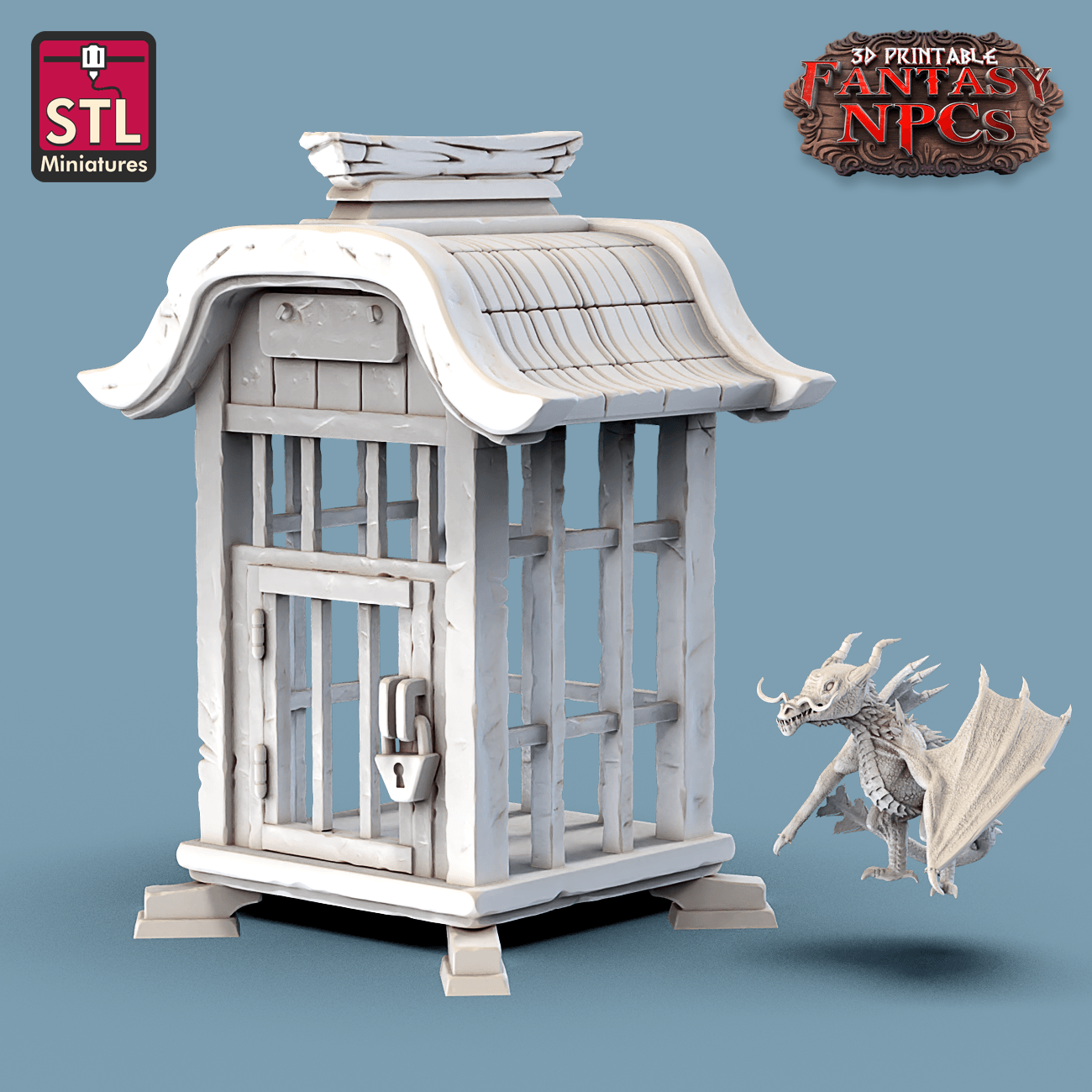 3D Printed STL Miniatures Exotic Pet Vendor Set Fantasy NPC 28mm - 32mm War Gaming D&D - 3D Printing Boss 