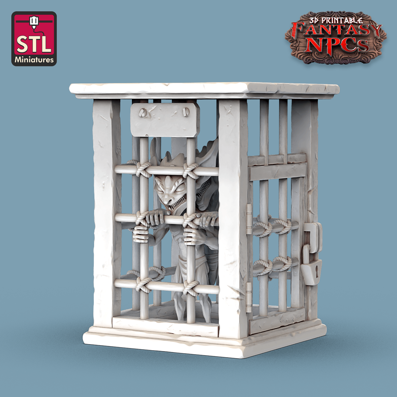 3D Printed STL Miniatures Exotic Pet Vendor Set Fantasy NPC 28mm - 32mm War Gaming D&D - 3D Printing Boss 