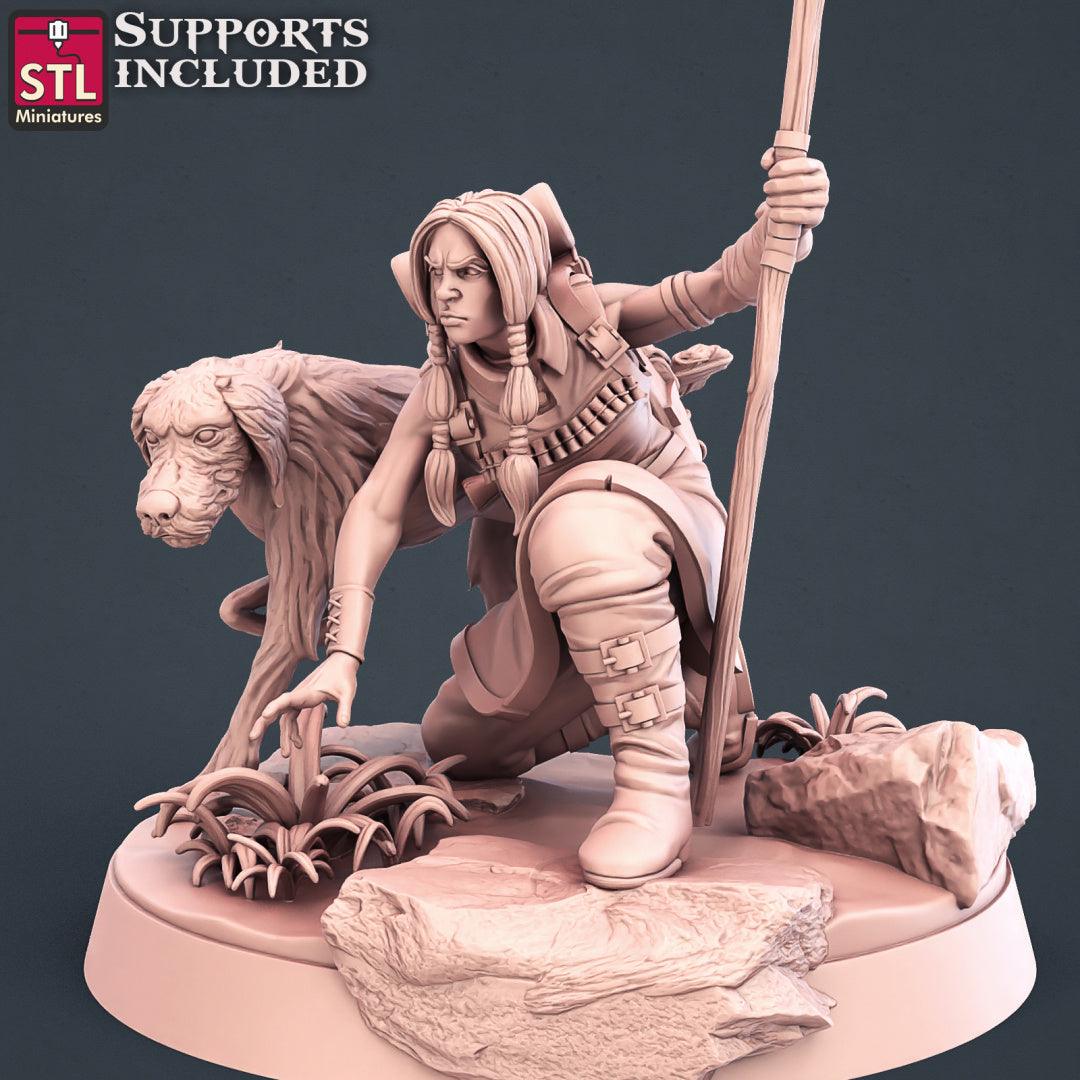 3D Printed STL Miniatures Explorers Set Fantasy NPC 2 | 28 - 32mm War Gaming D&D - 3D Printing Boss 