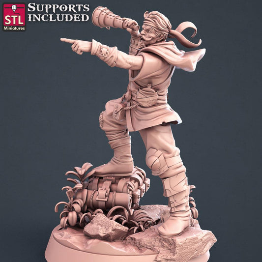 3D Printed STL Miniatures Explorers Set Fantasy NPC 2 | 28 - 32mm War Gaming D&D - 3D Printing Boss 