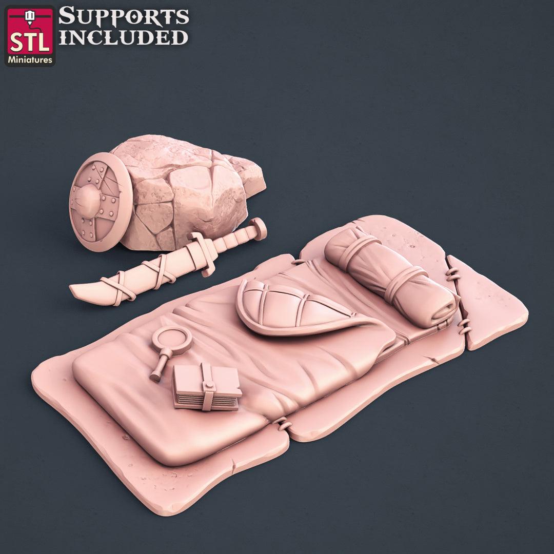 3D Printed STL Miniatures Explorers Set Fantasy NPC 2 | 28 - 32mm War Gaming D&D - 3D Printing Boss 