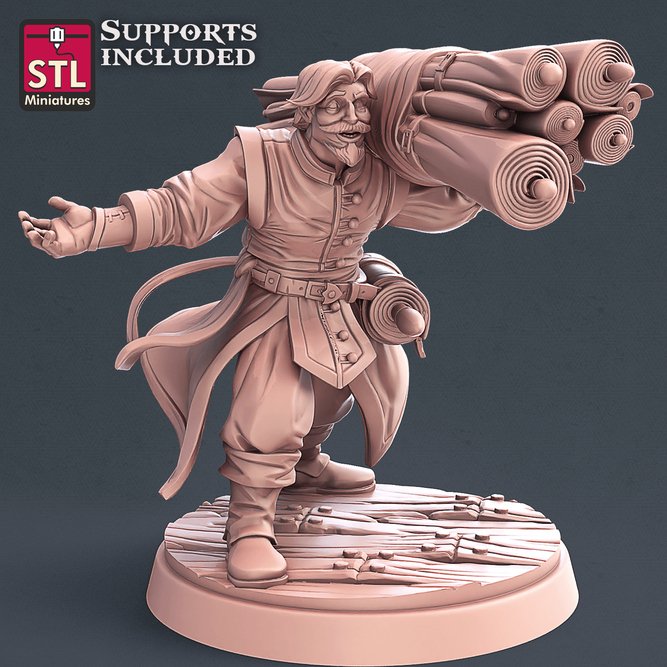 3D Printed STL Miniatures Fabric Seller Set 28mm - 32mm War Gaming D&D - 3D Printing Boss 