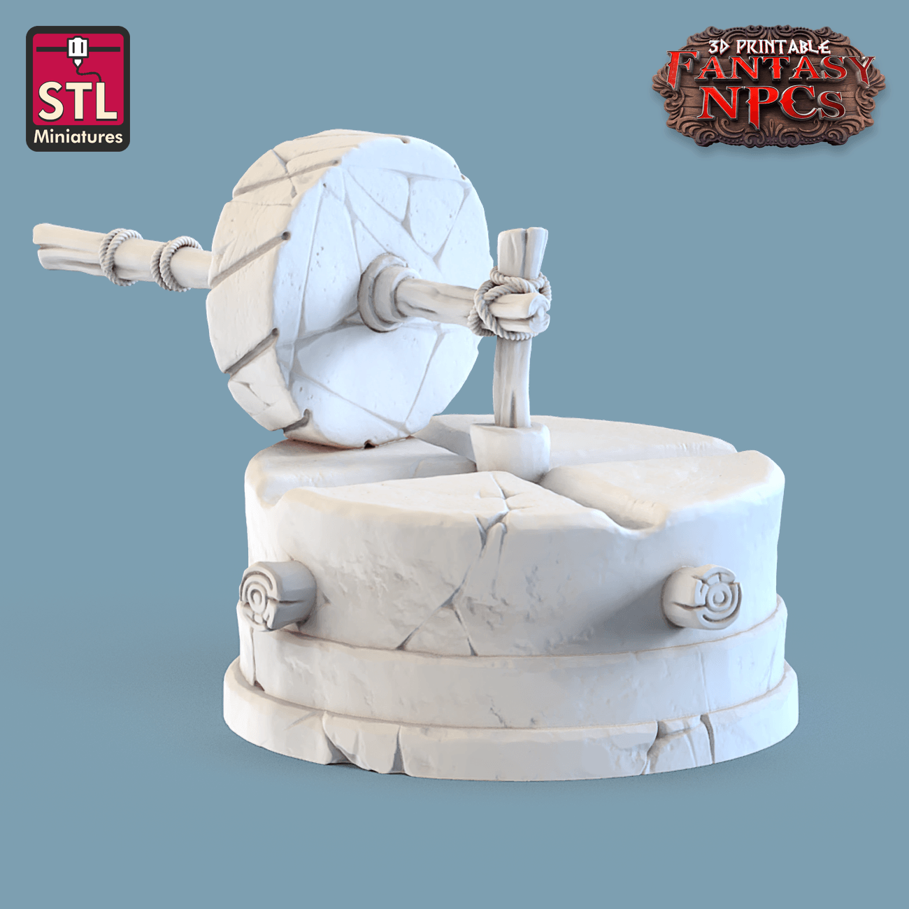 3D Printed STL Miniatures Farmer Set Fantasy NPC 28mm - 32mm War Gaming D&D - 3D Printing Boss 
