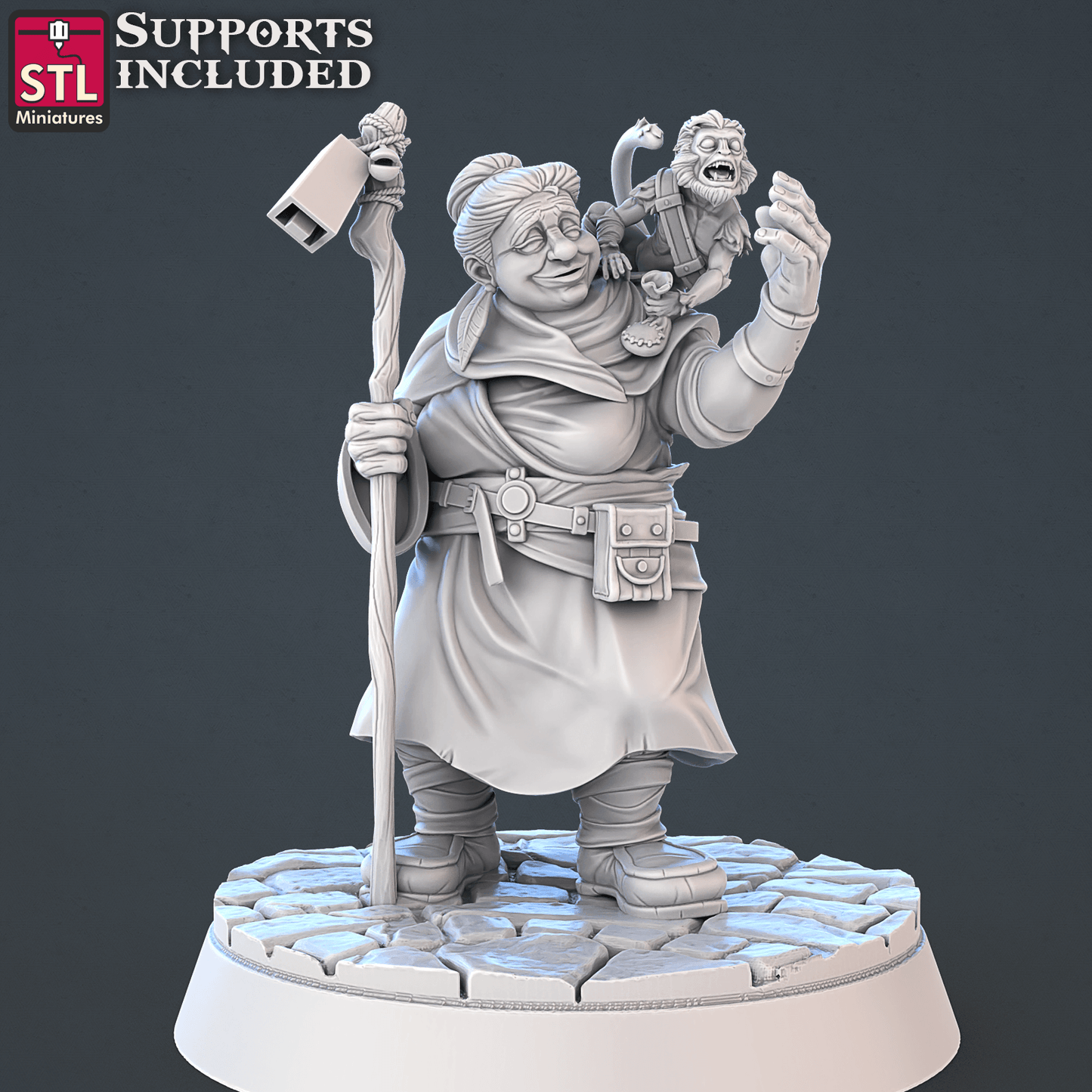 3D Printed STL Miniatures Food Vendors Set 28mm - 32mm War Gaming D&D - 3D Printing Boss 