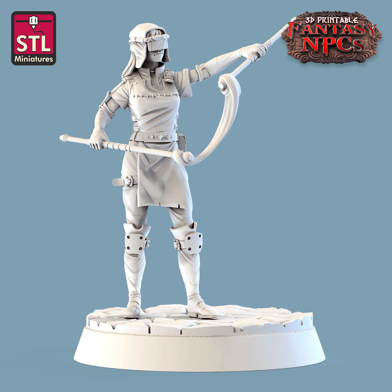 3D Printed STL Miniatures Glassblower Set Fantasy NPC 28mm - 32mm War Gaming D&D - 3D Printing Boss 