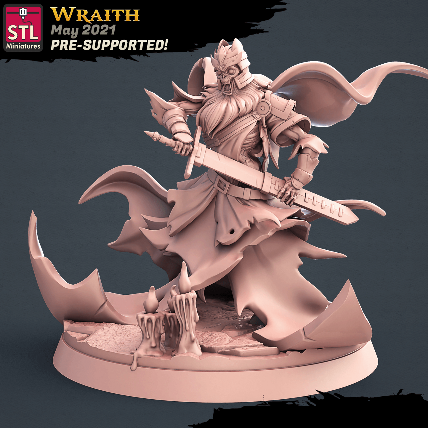 3D Printed STL Miniatures Graveyard Set 28mm - 32mm War Gaming D&D - 3D Printing Boss 