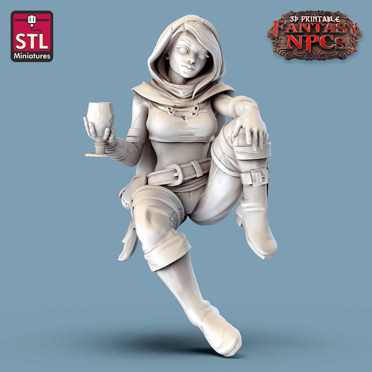 3D Printed STL Miniatures Inn Tavern Set Fantasy NPC 28mm - 32mm War Gaming D&D - 3D Printing Boss 