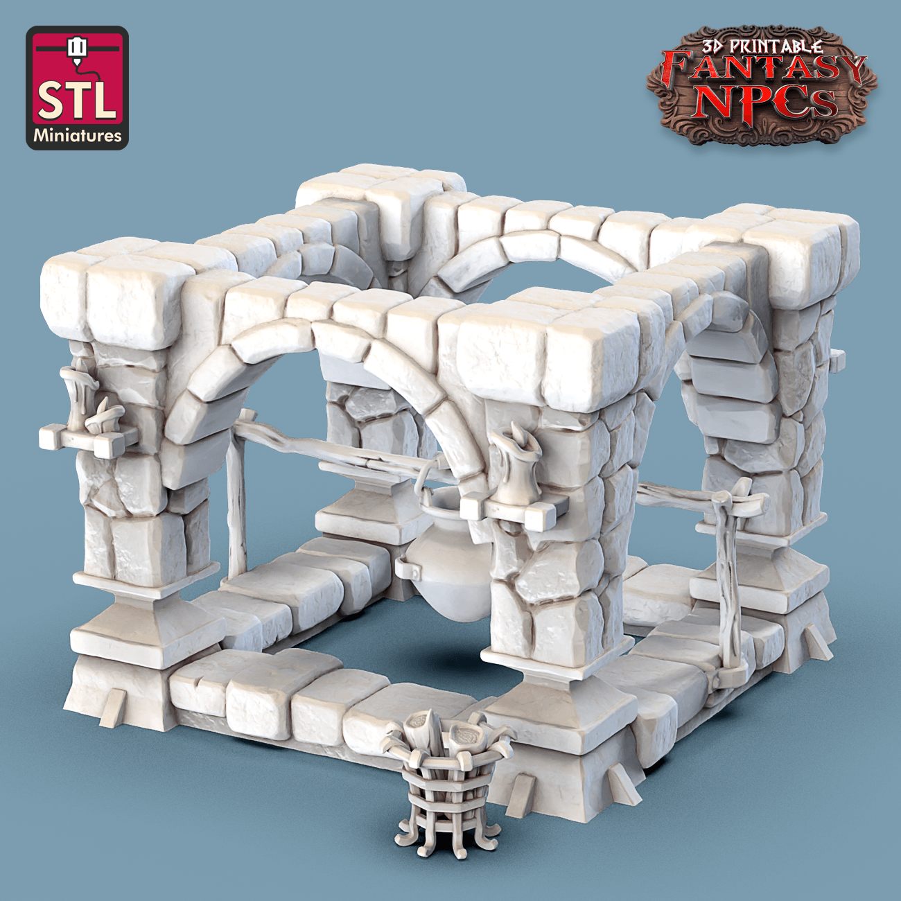 3D Printed STL Miniatures Inn Tavern Set Fantasy NPC 28mm - 32mm War Gaming D&D - 3D Printing Boss 