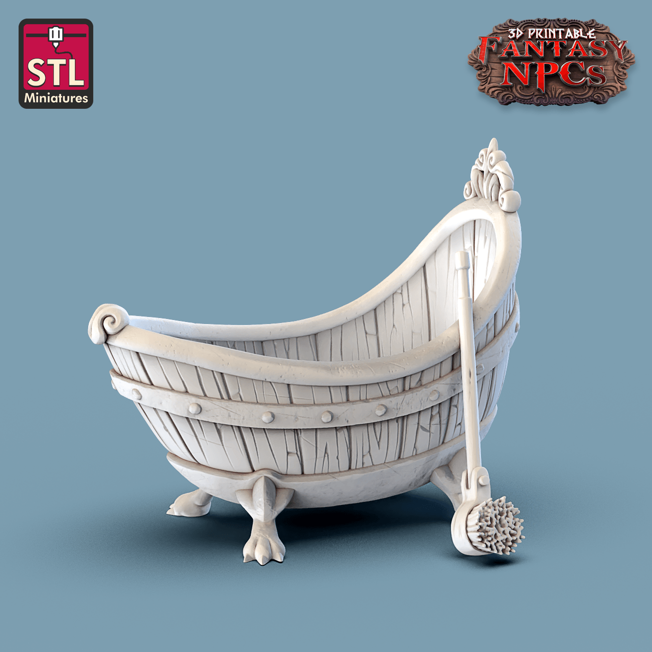3D Printed STL Miniatures Inn Tavern Set Fantasy NPC 28mm - 32mm War Gaming D&D - 3D Printing Boss 