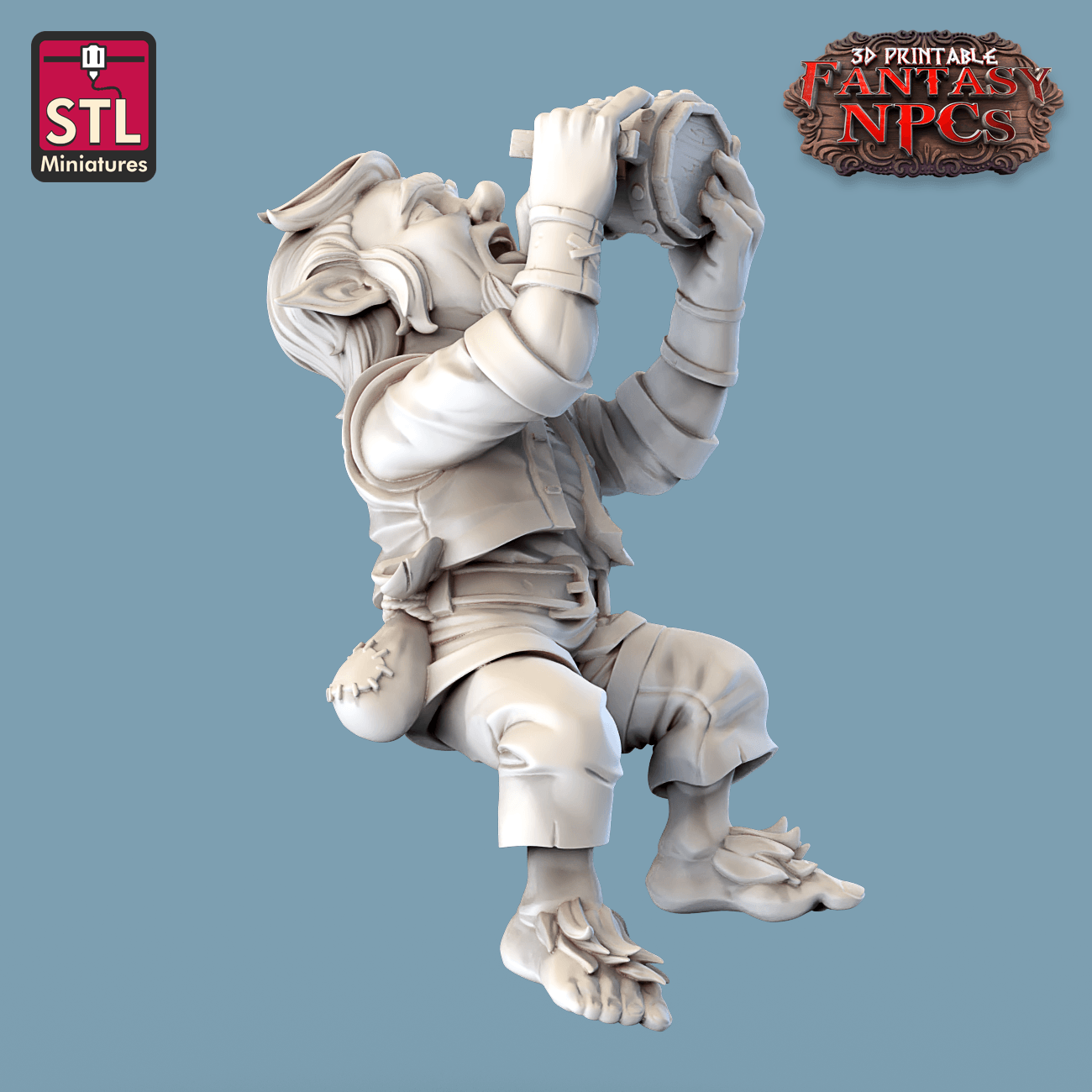 3D Printed STL Miniatures Inn Tavern Set Fantasy NPC 28mm - 32mm War Gaming D&D - 3D Printing Boss 