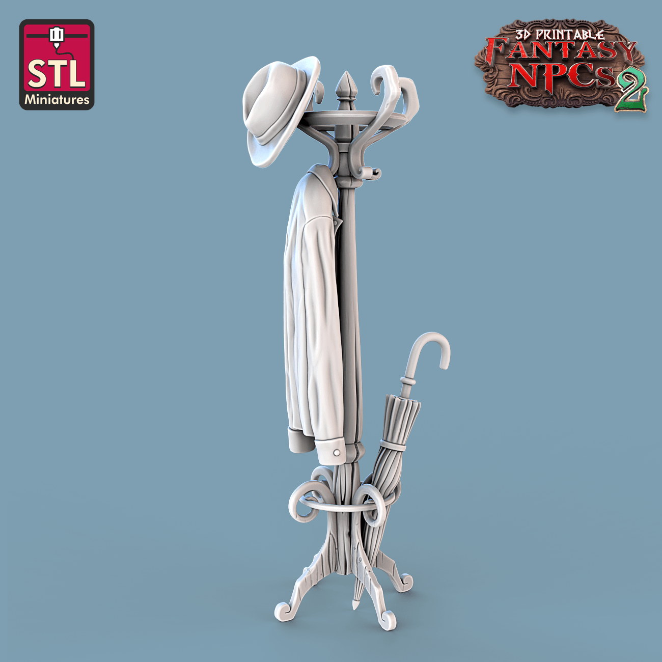 3D Printed STL Miniatures Investigator Set Fantasy NPC 2 | 28 - 32mm War Gaming D&D - 3D Printing Boss 