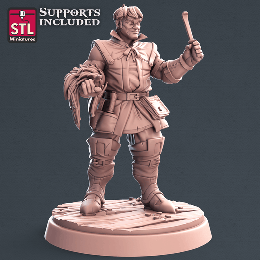 3D Printed STL Miniatures Leather Worker Set 28mm - 32mm War Gaming D&D - 3D Printing Boss 