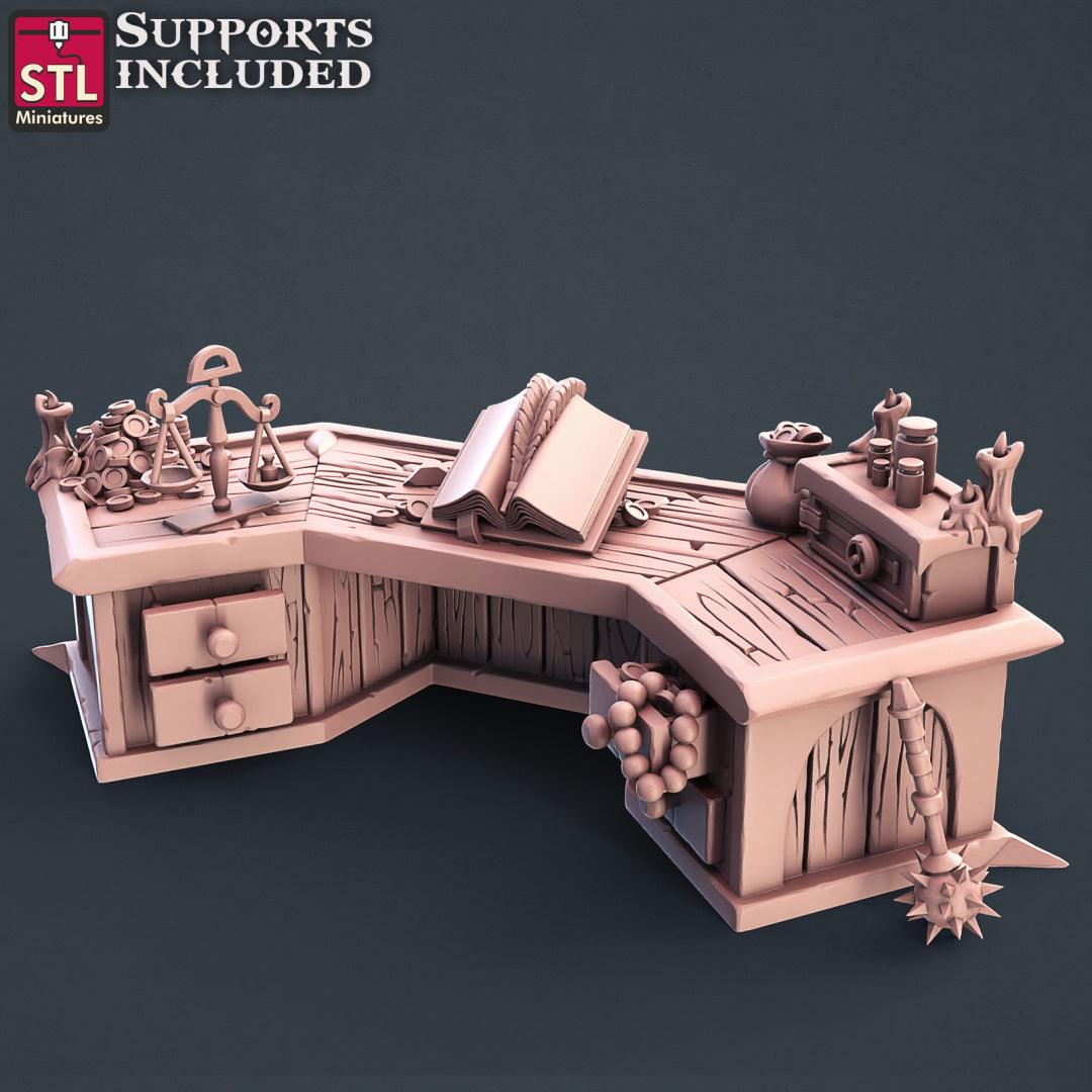3D Printed STL Miniatures Lender Set Fantasy NPC 2 | 28 - 32mm War Gaming D&D - 3D Printing Boss 