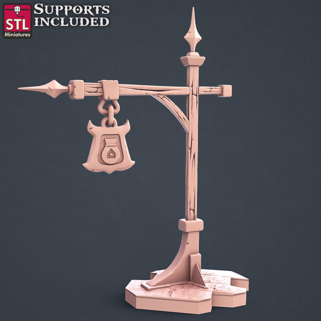 3D Printed STL Miniatures Lender Set Fantasy NPC 2 | 28 - 32mm War Gaming D&D - 3D Printing Boss 