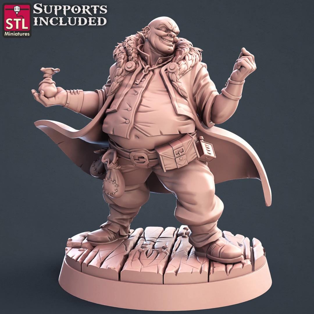 3D Printed STL Miniatures Lender Set Fantasy NPC 2 | 28 - 32mm War Gaming D&D - 3D Printing Boss 