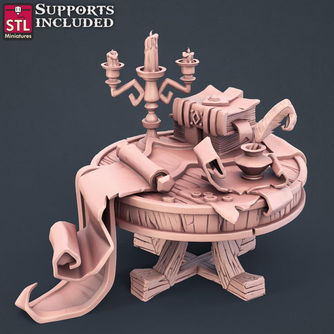 3D Printed STL Miniatures Librarian Set 28mm - 32mm War Gaming D&D - 3D Printing Boss 