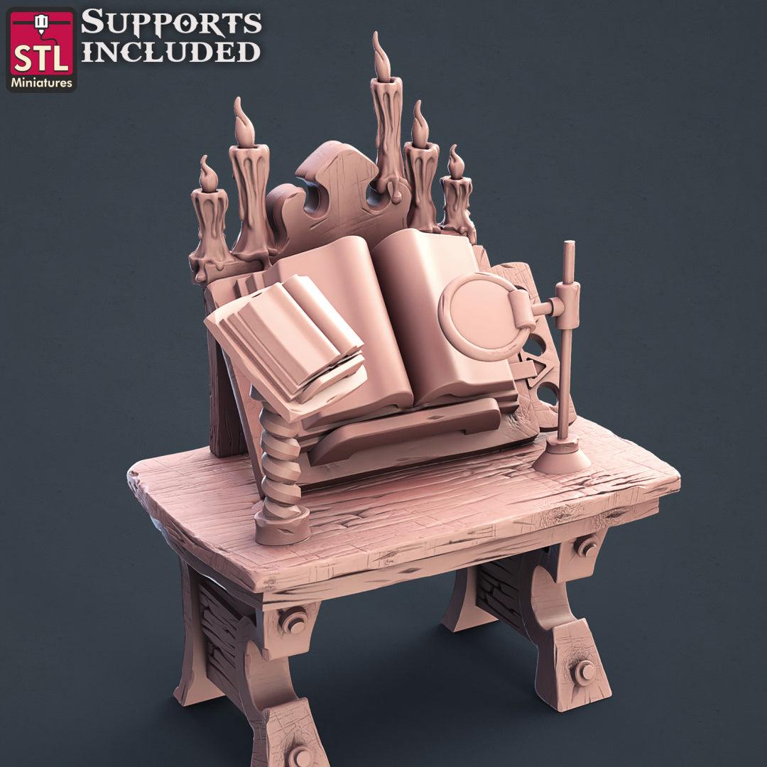 3D Printed STL Miniatures Librarian Set 28mm - 32mm War Gaming D&D - 3D Printing Boss 