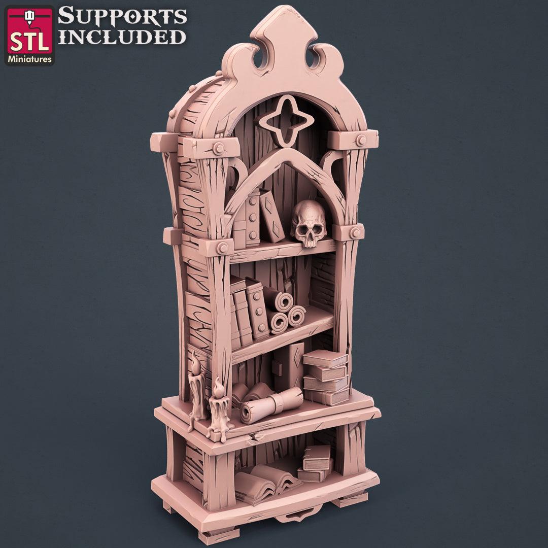 3D Printed STL Miniatures Librarian Set 28mm - 32mm War Gaming D&D - 3D Printing Boss 