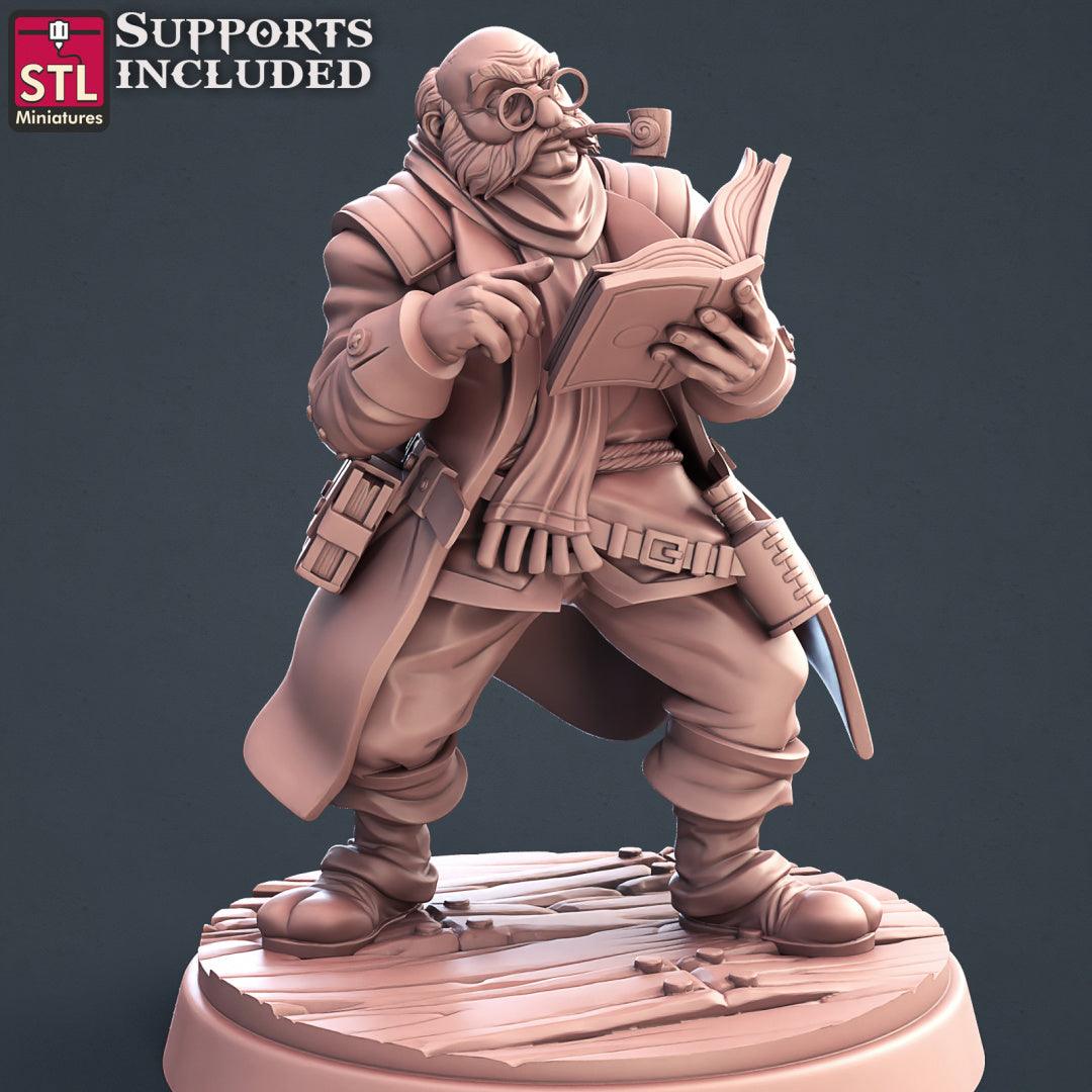 3D Printed STL Miniatures Librarian Set 28mm - 32mm War Gaming D&D - 3D Printing Boss 