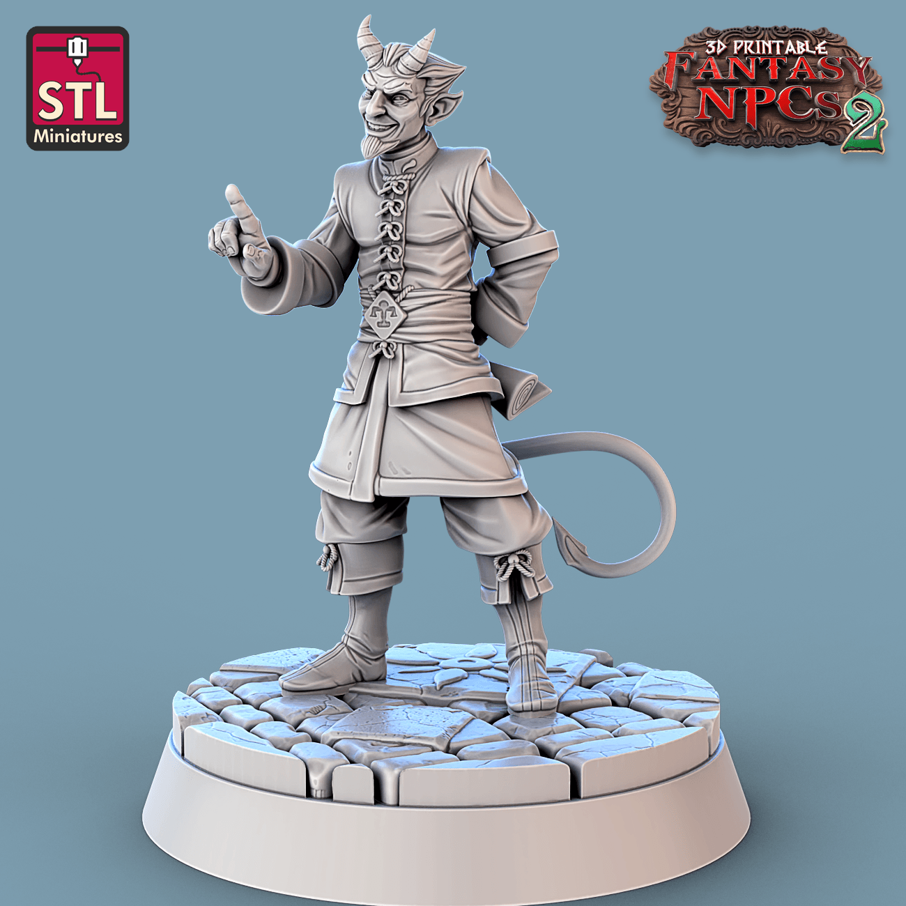 3D Printed STL Miniatures Magistrate Set Fantasy NPC 2 | 28 - 32mm War Gaming D&D - 3D Printing Boss 