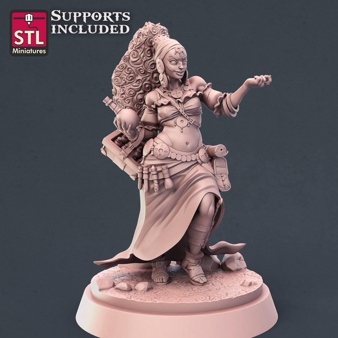 3D Printed STL Miniatures Potion Vendor Set 28mm - 32mm War Gaming D&D - 3D Printing Boss 
