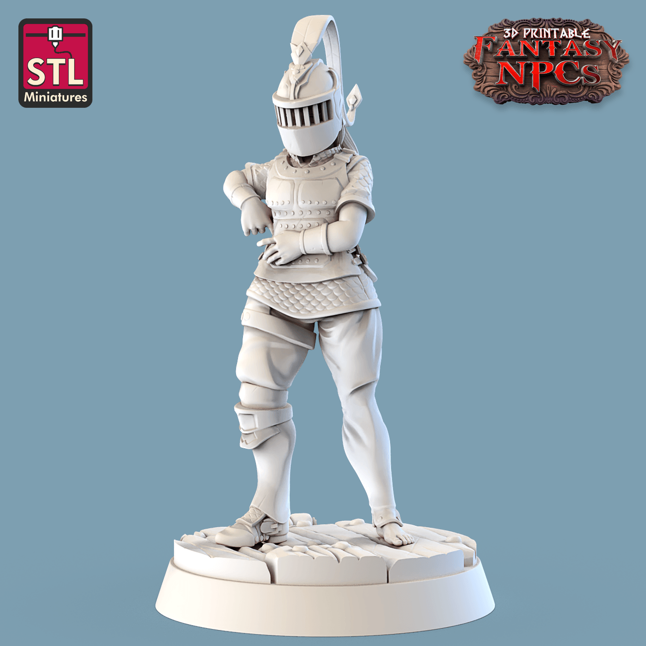 3D Printed STL Miniatures SG4 Individual Characters Set Fantasy NPC 28mm - 32mm War Gaming D&D - 3D Printing Boss 