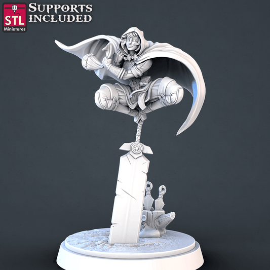 3D Printed STL Miniatures Thief DnD Tribute Set 28mm - 32mm War Gaming D&D - 3D Printing Boss 